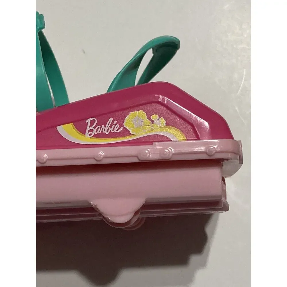 2014 Barbie Doll Camping Fun Water Craft‎ Jet Ski Boat Pink Mattel